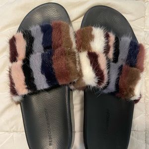 Rebecca Minkoff Fur Slides